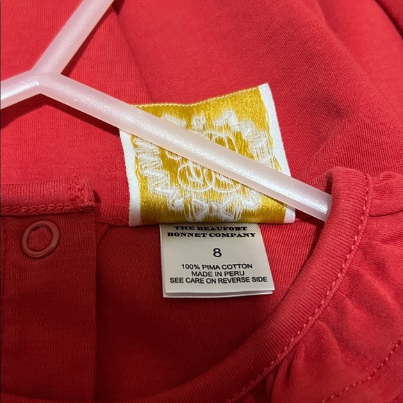The Beaufort Bonnet Company Girls Reece Ruffle Top red size 8 - Picture 9 of 10